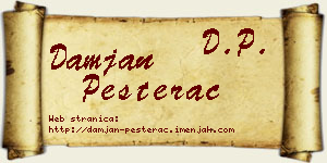 Damjan Pešterac vizit kartica